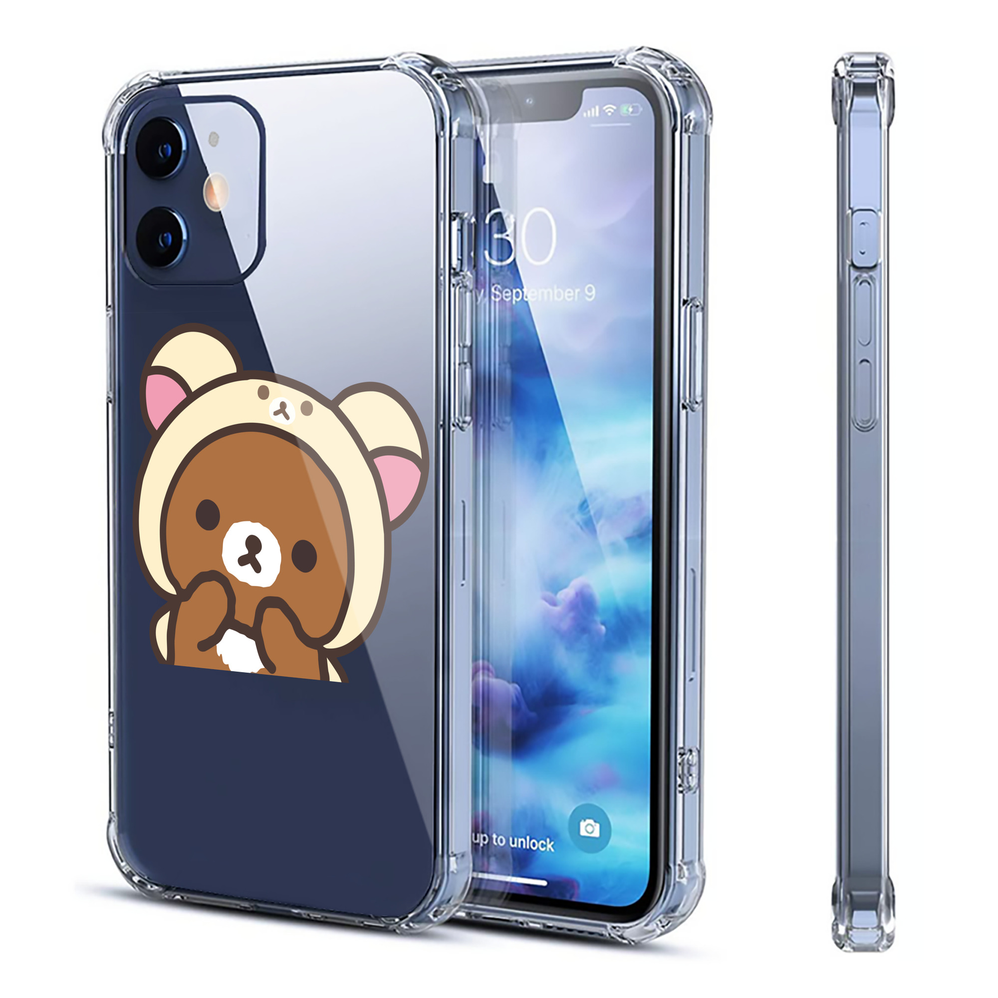 （画像用） リラックマ リラックマ キイロイトリ Rilakkuma Korilakkuma Kiiroitori 【iPhone 12シリーズ対応】透明スマホケース（クリアソフトケース）